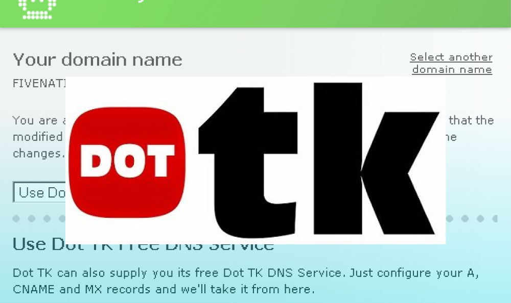 Tên miền DOT.TK tên miền miễn phí