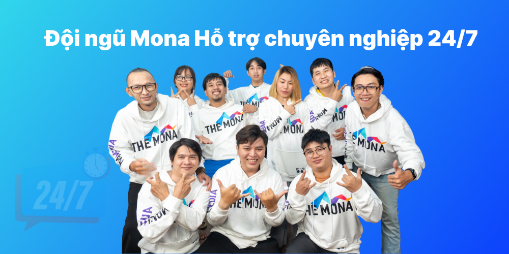 mua NVMe Hosting của MONA có đội ngũ hỗ trợ 24/7