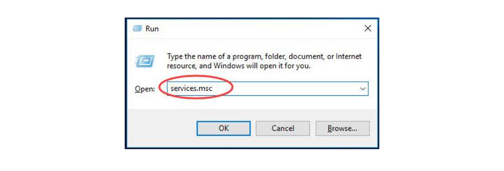 Nhập services.msc để sửa lỗi Server Execution Failed Media Player