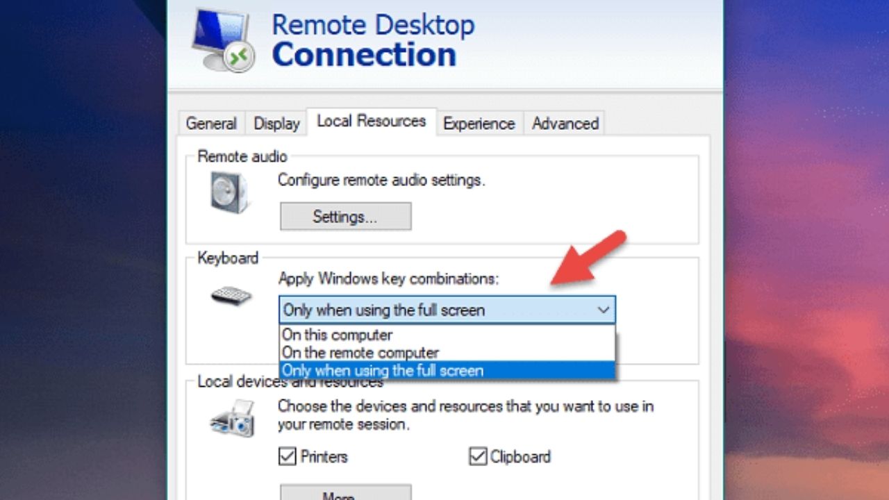 Dùng phần mềm Remote Desktop Connection (RDC) trên Windows