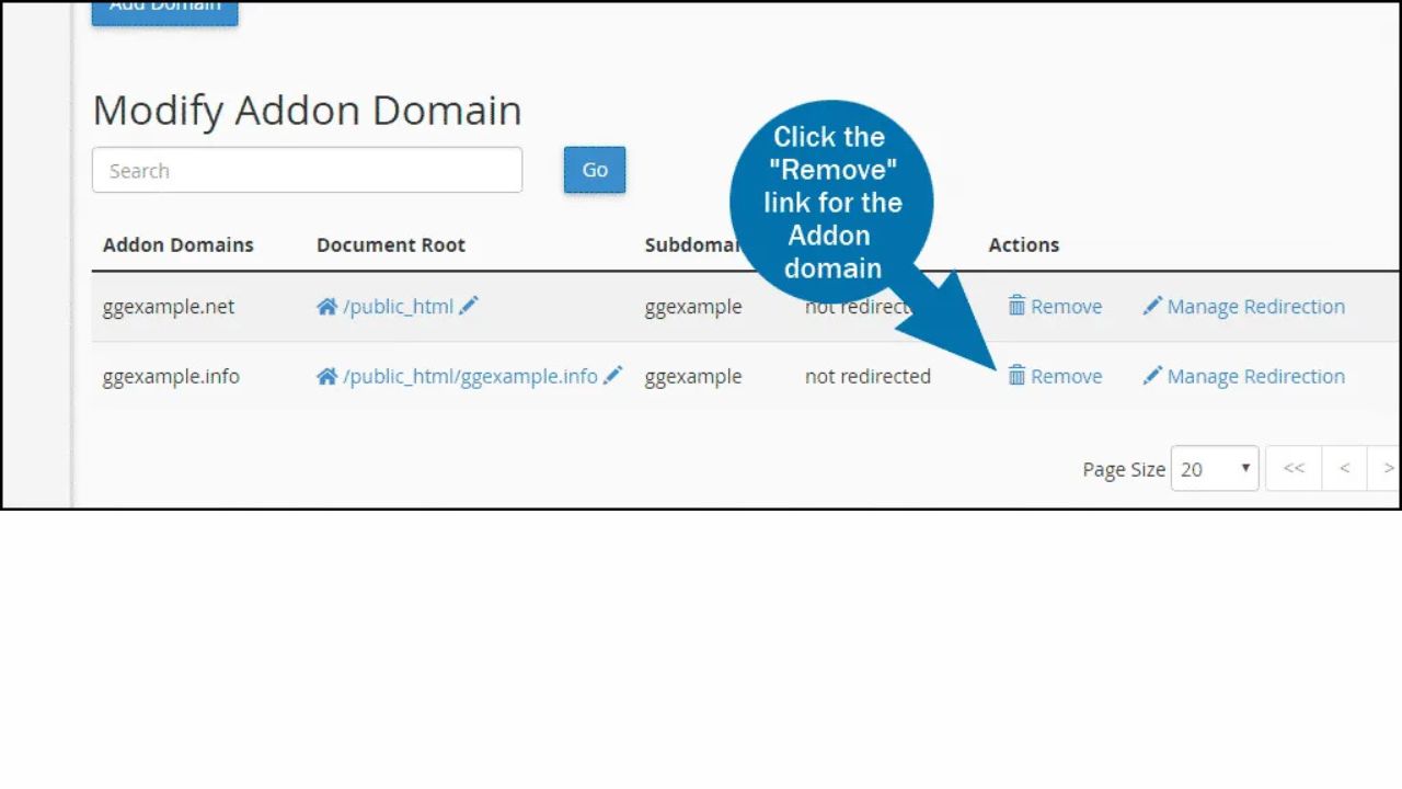 xóa Addon Domain trên Hosting cPanel