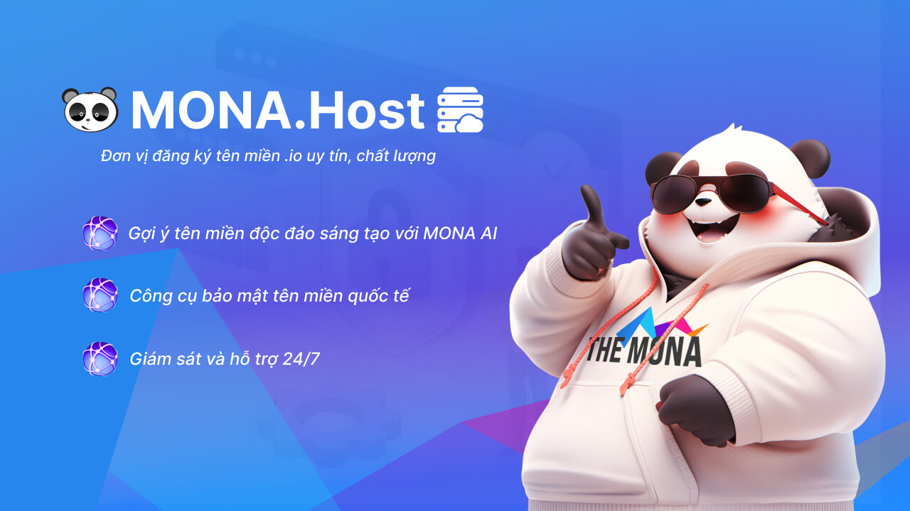 MONA Host - Đơn vị đăng ký tên miền .io uy tín, chất lượng