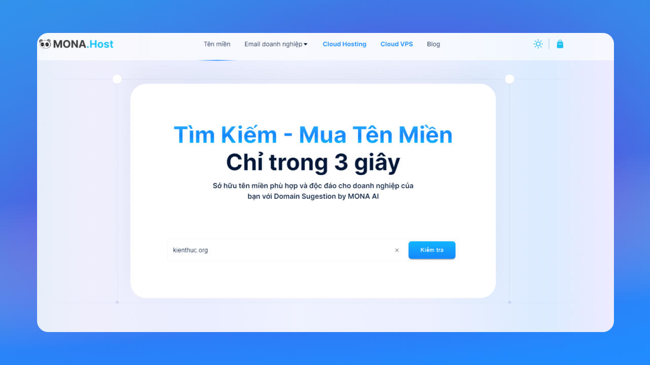 kiểm tra tên miền org có tồn tại hay không