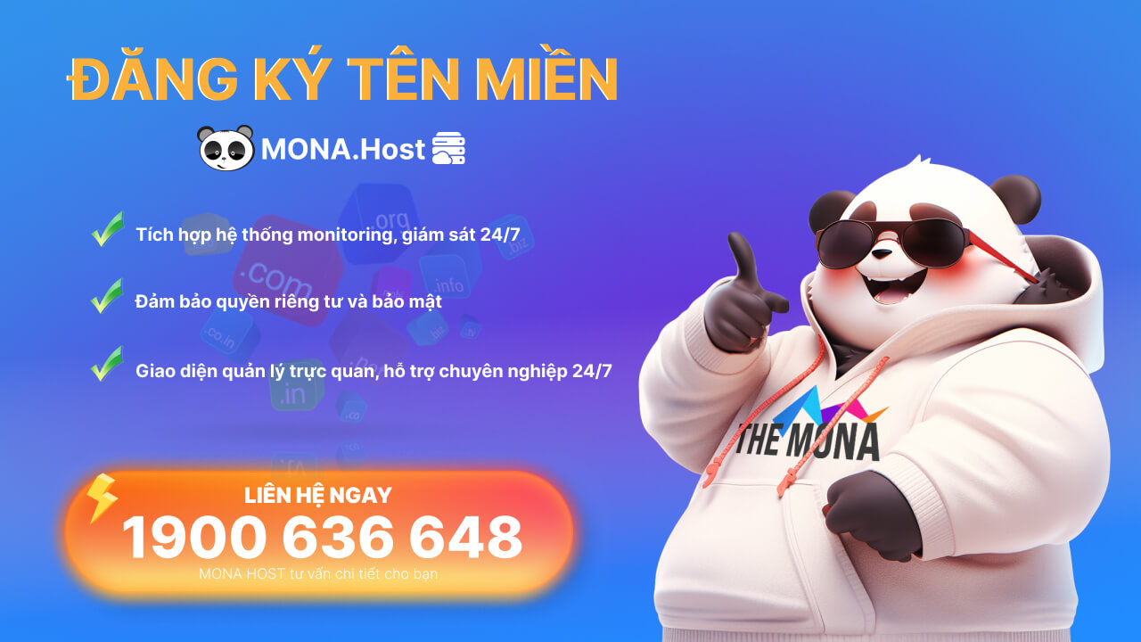 Đăng lý tên miền uy tín nhanh chóng tại MONA Host