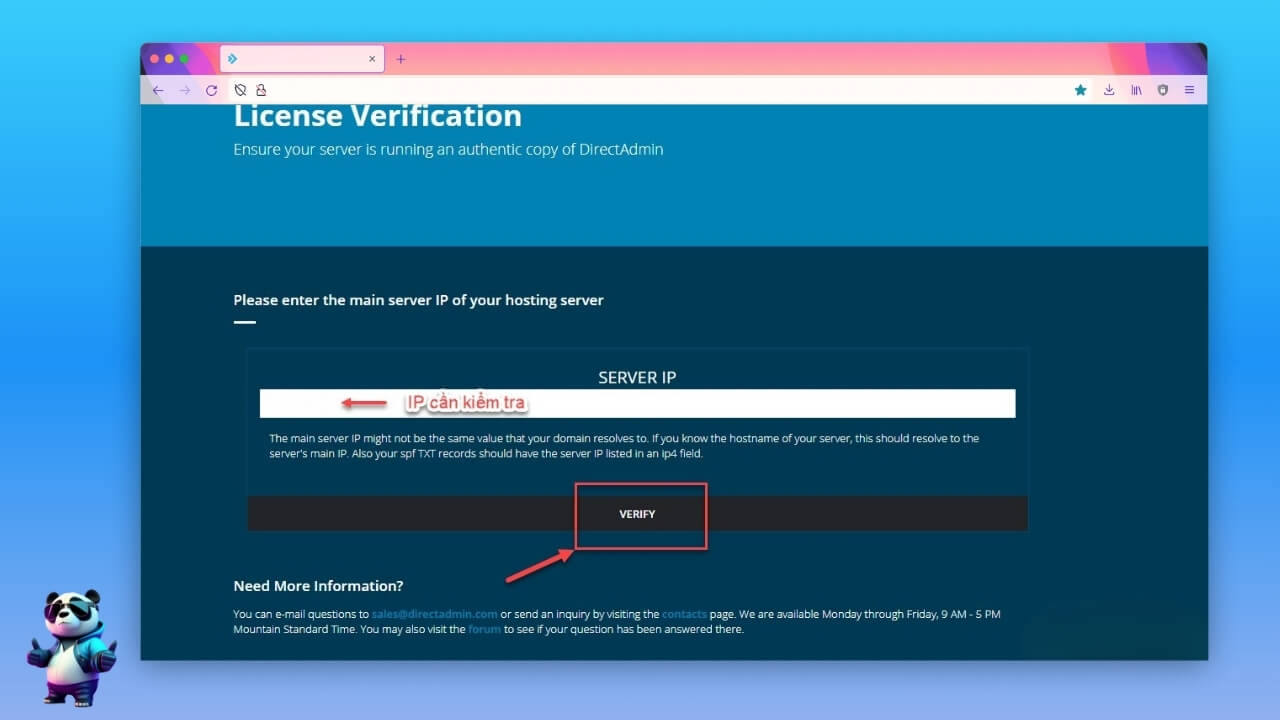 Cách kiểm tra DirectAdmin có thuộc bản quyền chính hãng