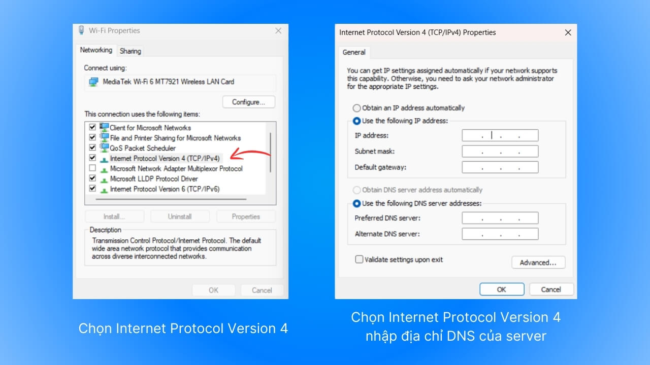 Thay đổi Default DNS Server 