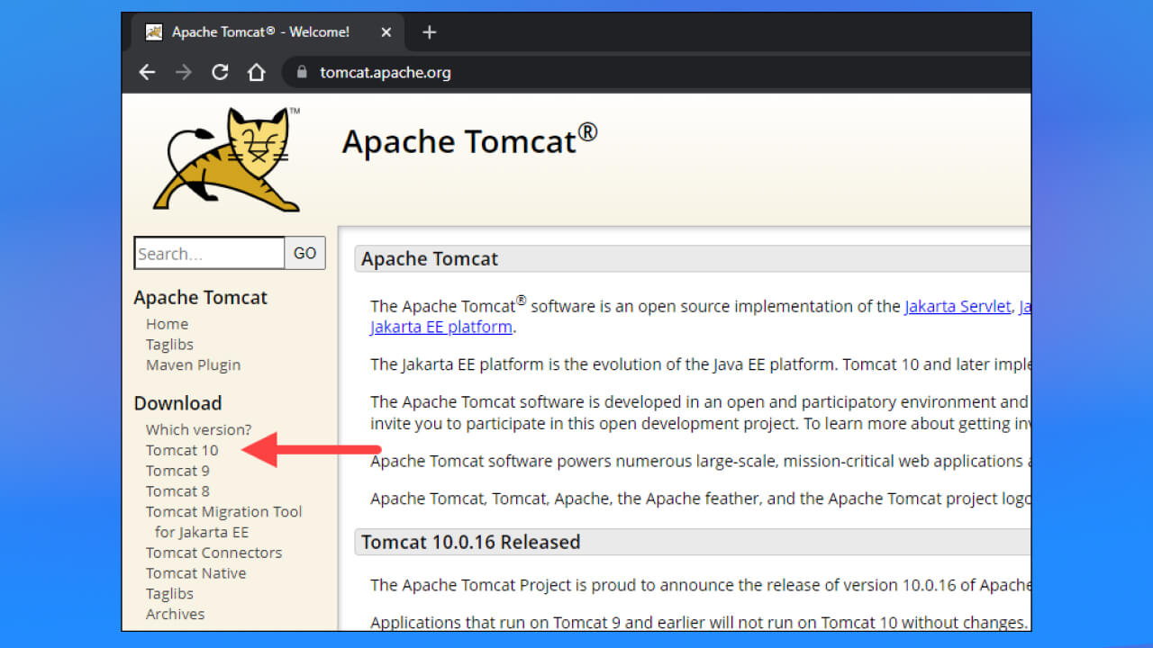 Tải về Apache Tomcat