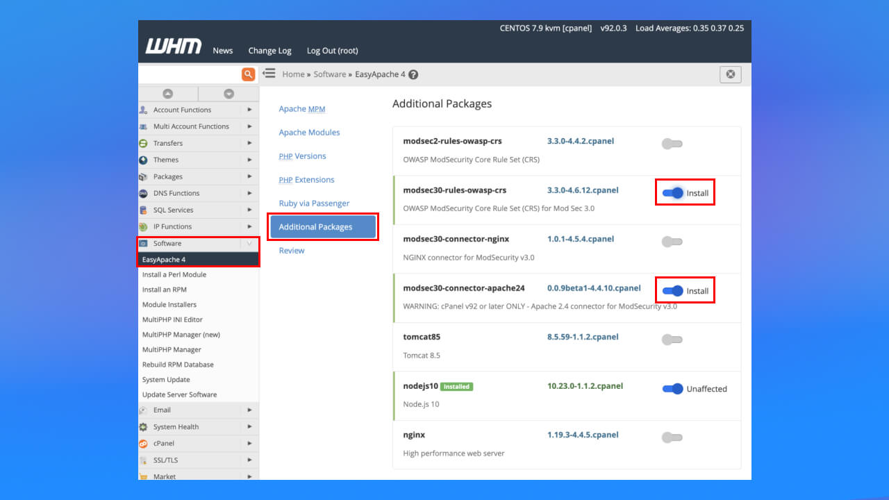 Cài đặt ModSecurity Windows trên cPanel