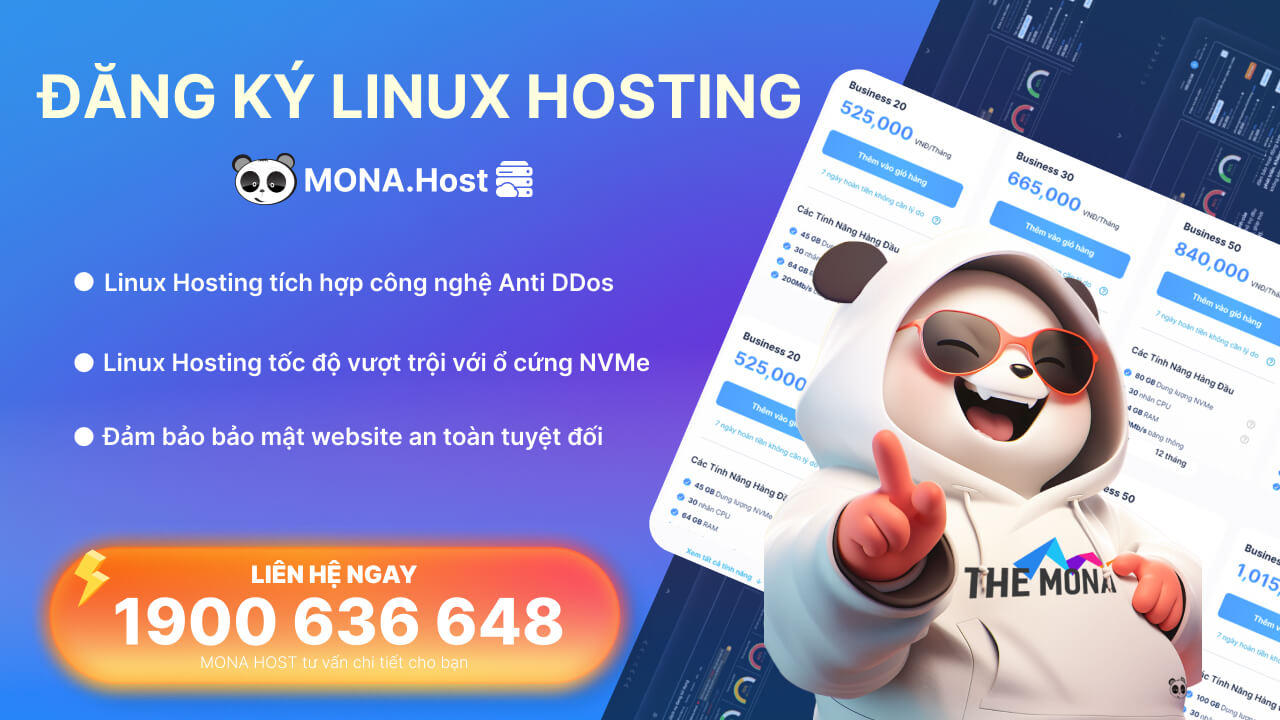 MONA Host đơn vị cung cấp Linux Hosting uy tín