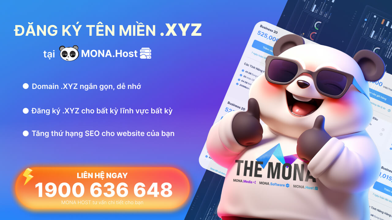 Đăng ký tên miền xyz uy tín, chất lượng tại MONA Host