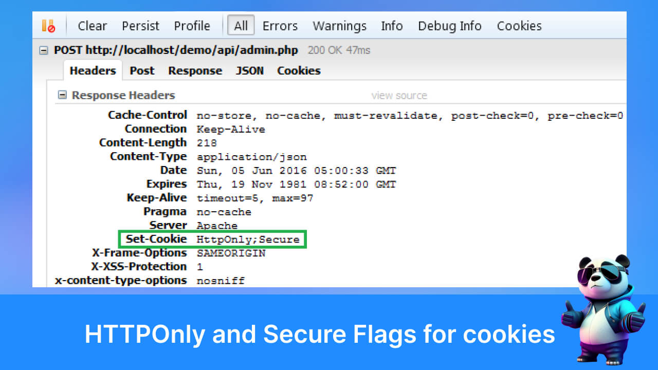 HTTPOnly and Secure Flags for cookies