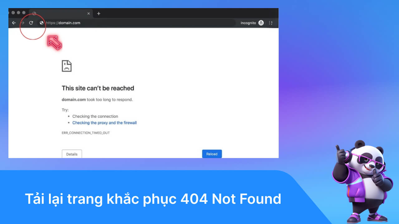 Tải lại trang khắc phục HTTP Error 404