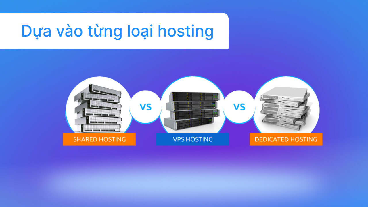 Dựa vào từng loại hosting