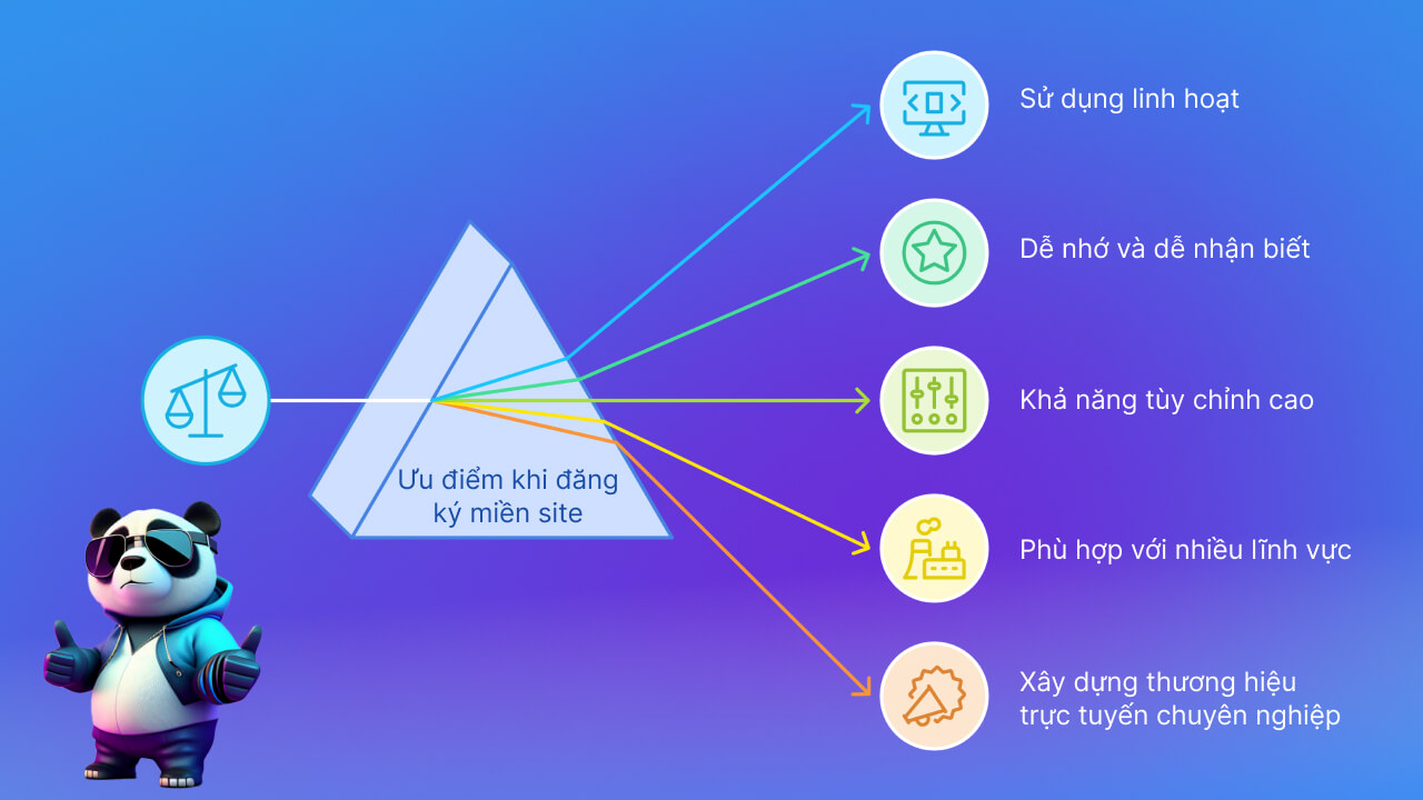 Ưu điểm khi đăng ký miền site