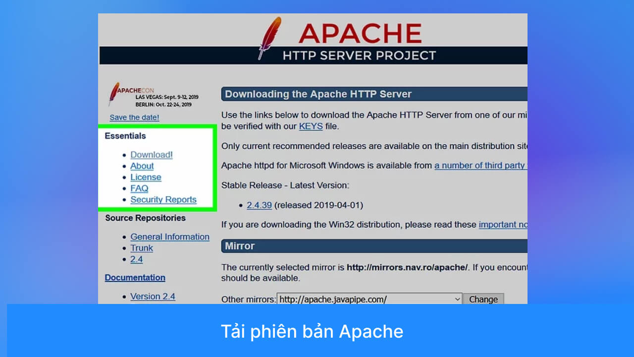 Tải và cài đặt Apache