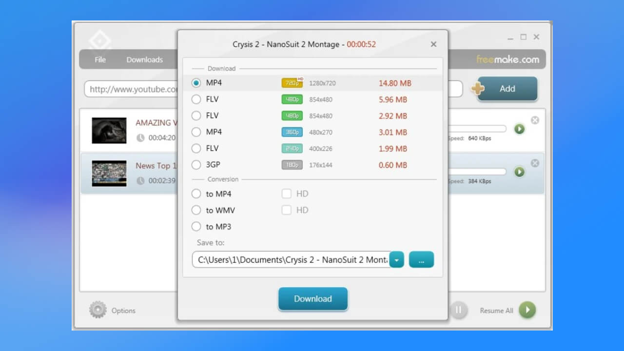 tải video Freemake Video Downloader