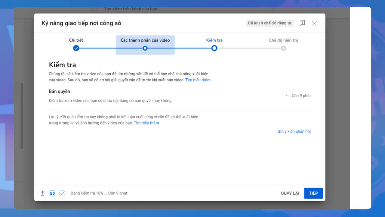 YouTube Checks bản quyền video youtube 