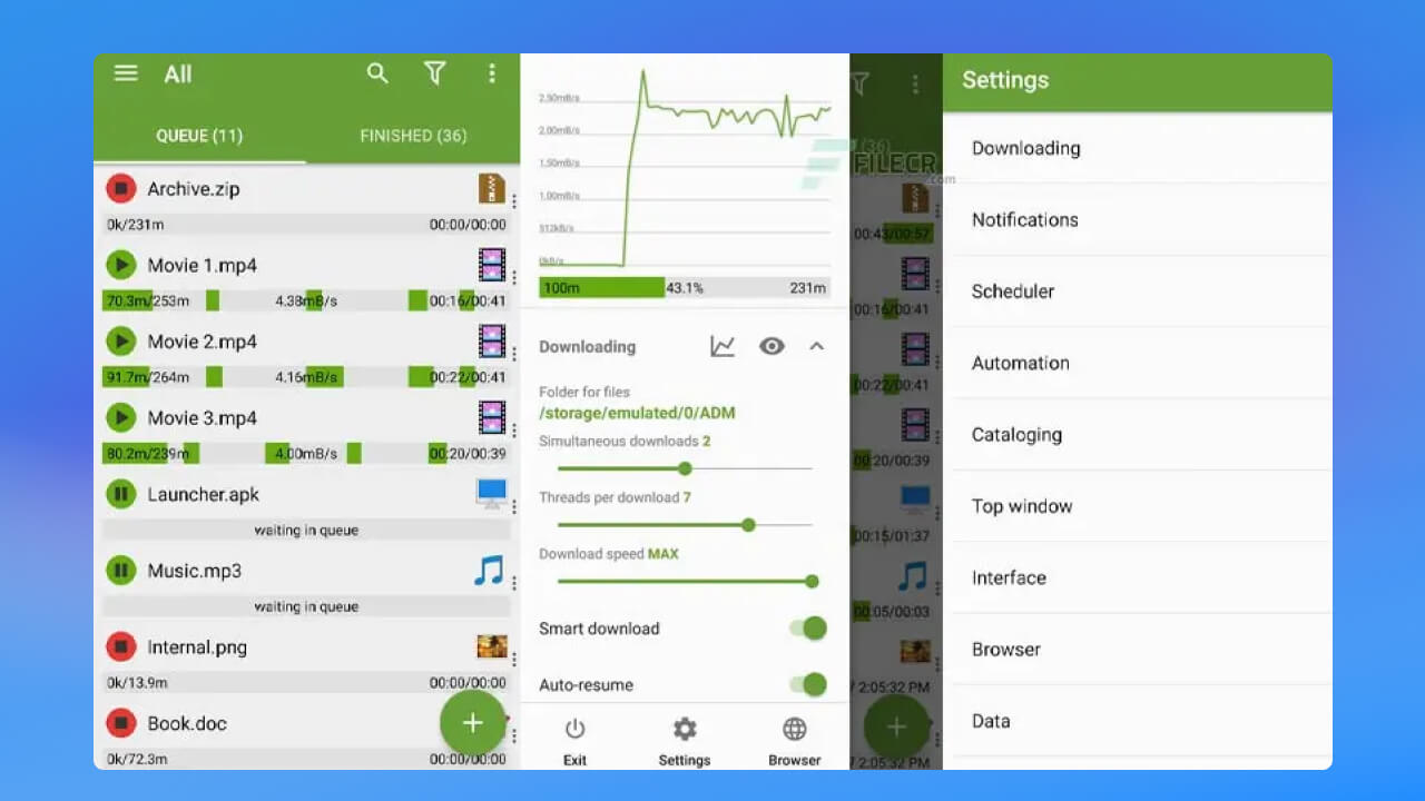 Advanced Download Manager app tải video