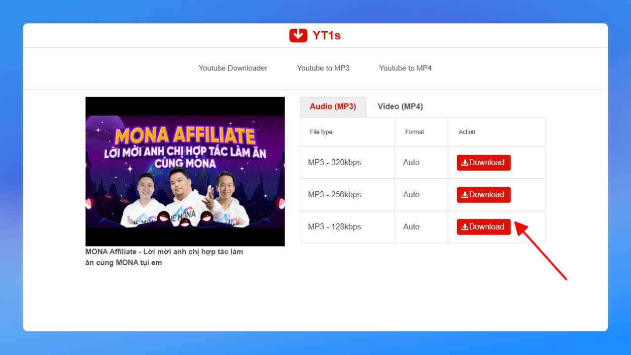 Tải video YouTube bằng YouTube Downloader