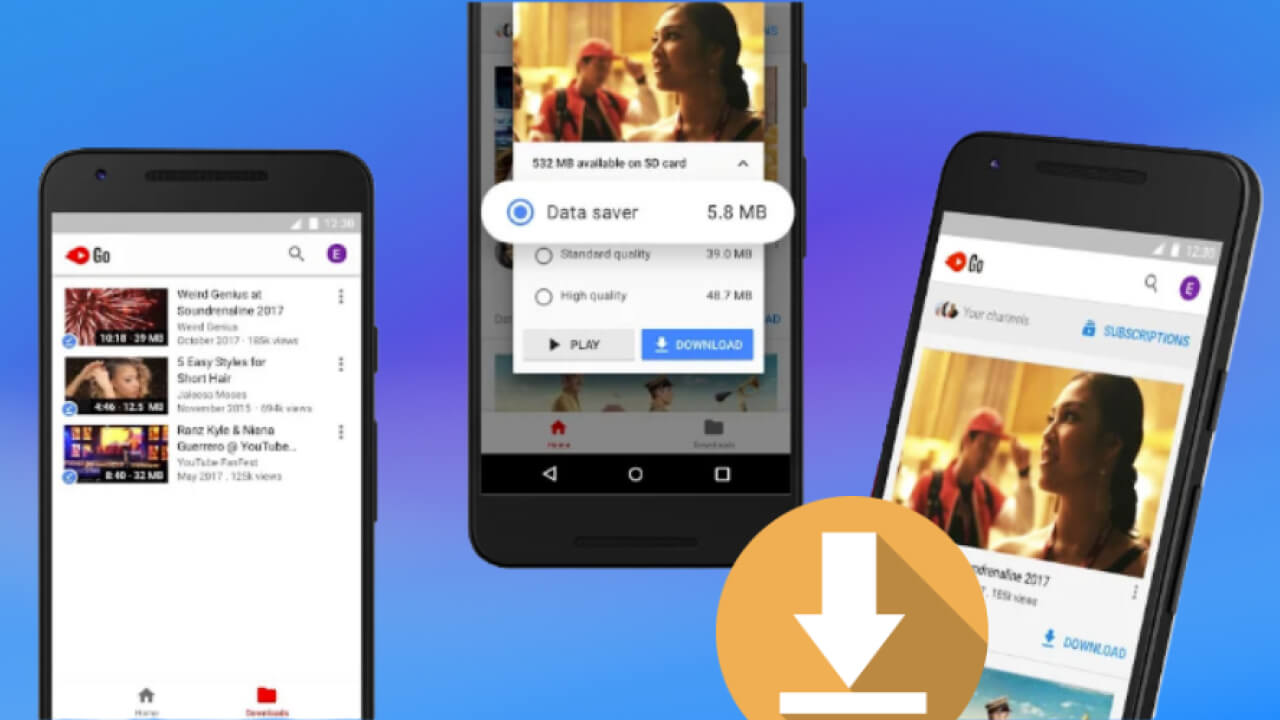 YouTube Go tải video về điện thoại Android
