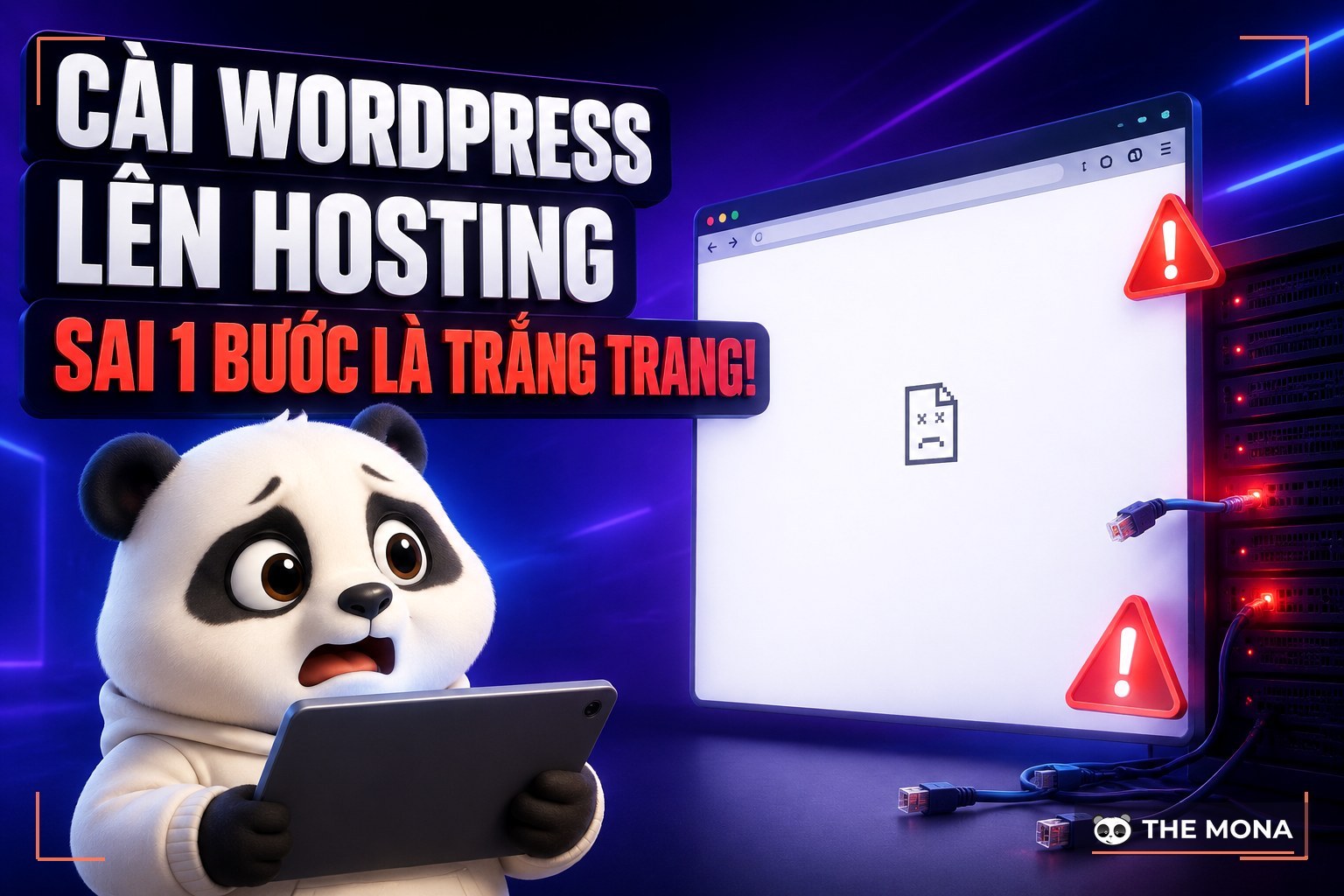 Cách cài đặt WordPress lên hosting: sai 1 bước là trắng trang