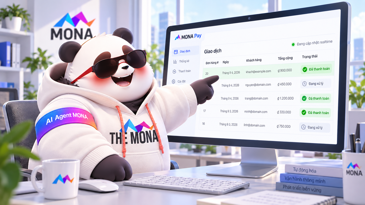 cổng thanh toán miễn phí không phí giao dịch từ mona